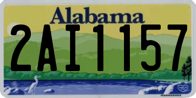 AL license plate 2AI1157