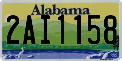 AL license plate 2AI1158