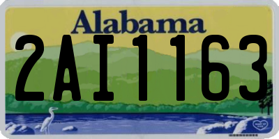 AL license plate 2AI1163