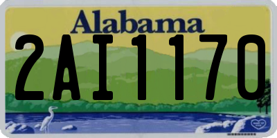 AL license plate 2AI1170