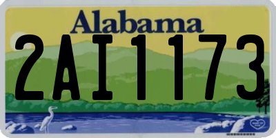 AL license plate 2AI1173