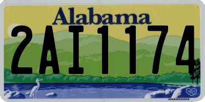 AL license plate 2AI1174