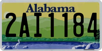 AL license plate 2AI1184