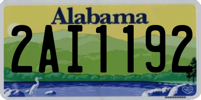 AL license plate 2AI1192