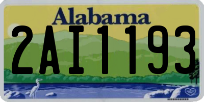 AL license plate 2AI1193