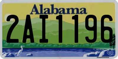 AL license plate 2AI1196
