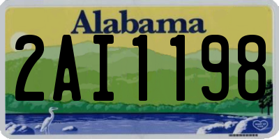 AL license plate 2AI1198