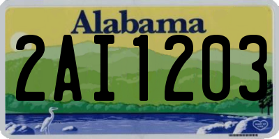 AL license plate 2AI1203