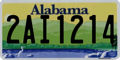 AL license plate 2AI1214