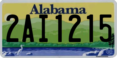 AL license plate 2AI1215