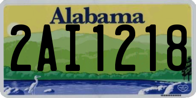 AL license plate 2AI1218
