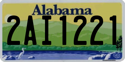 AL license plate 2AI1221