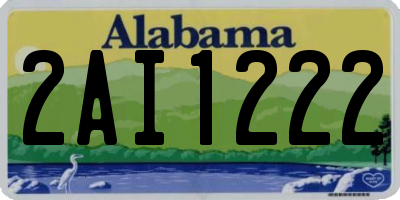 AL license plate 2AI1222