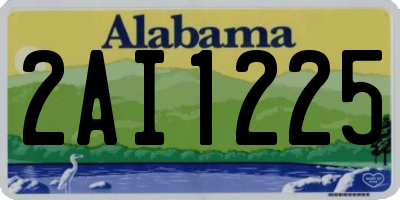 AL license plate 2AI1225