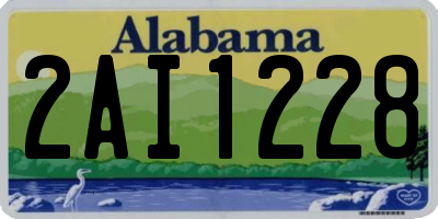AL license plate 2AI1228