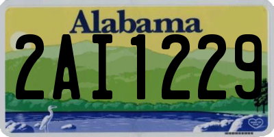 AL license plate 2AI1229