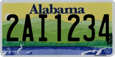 AL license plate 2AI1234