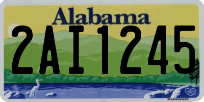 AL license plate 2AI1245
