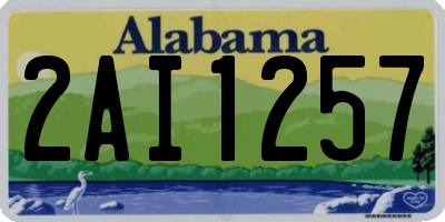 AL license plate 2AI1257