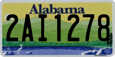 AL license plate 2AI1278