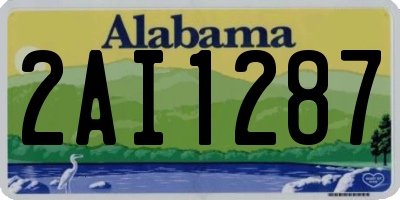 AL license plate 2AI1287