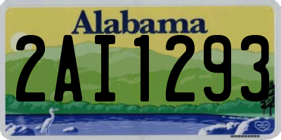 AL license plate 2AI1293