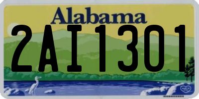 AL license plate 2AI1301