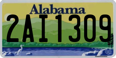 AL license plate 2AI1309