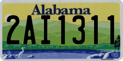 AL license plate 2AI1311