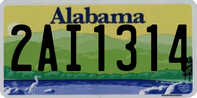 AL license plate 2AI1314