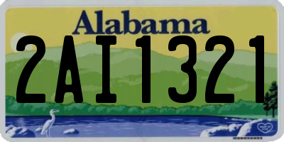 AL license plate 2AI1321