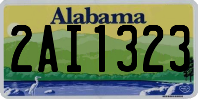 AL license plate 2AI1323