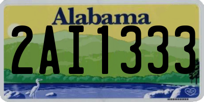 AL license plate 2AI1333