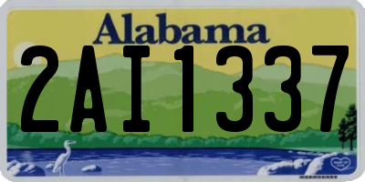 AL license plate 2AI1337