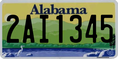 AL license plate 2AI1345
