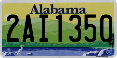 AL license plate 2AI1350