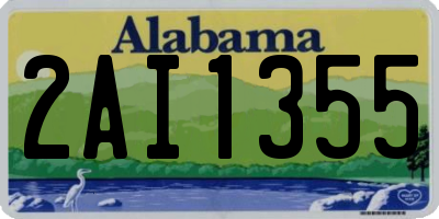 AL license plate 2AI1355