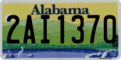 AL license plate 2AI1370