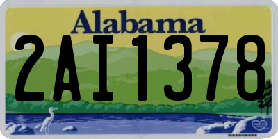 AL license plate 2AI1378