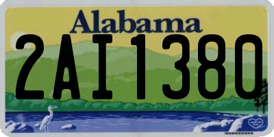AL license plate 2AI1380