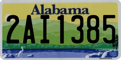 AL license plate 2AI1385