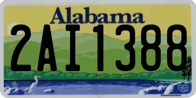 AL license plate 2AI1388