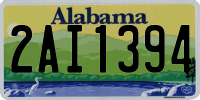 AL license plate 2AI1394