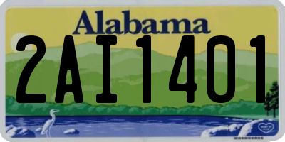 AL license plate 2AI1401