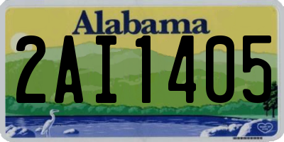 AL license plate 2AI1405