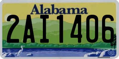 AL license plate 2AI1406