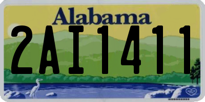 AL license plate 2AI1411