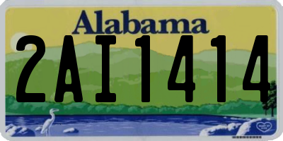 AL license plate 2AI1414