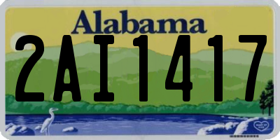 AL license plate 2AI1417