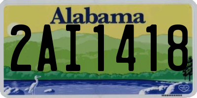AL license plate 2AI1418
